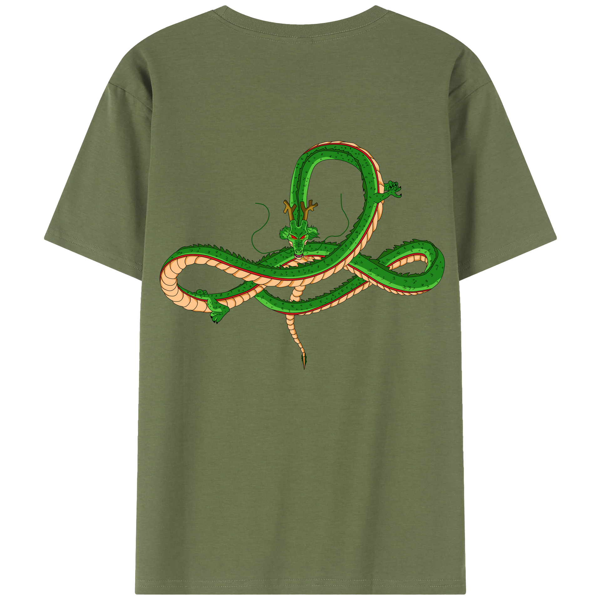 （画像用） ドラゴンボール 神龍 シェンロン DRAGON BALL Shenron 綿100％半袖Tシャツ（背面プリント）